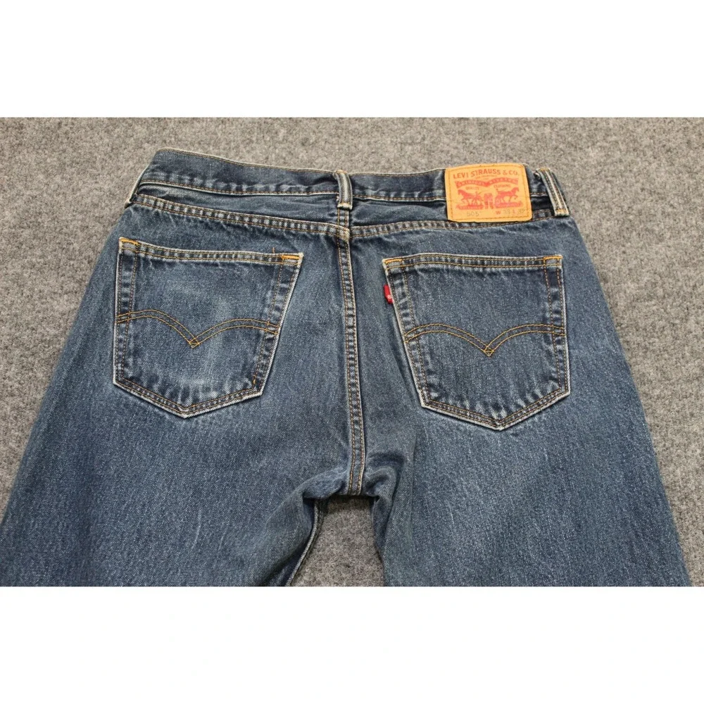 Levi's 505 Regular Fit Jeans W33 L32 Blue‎ Denim Pants